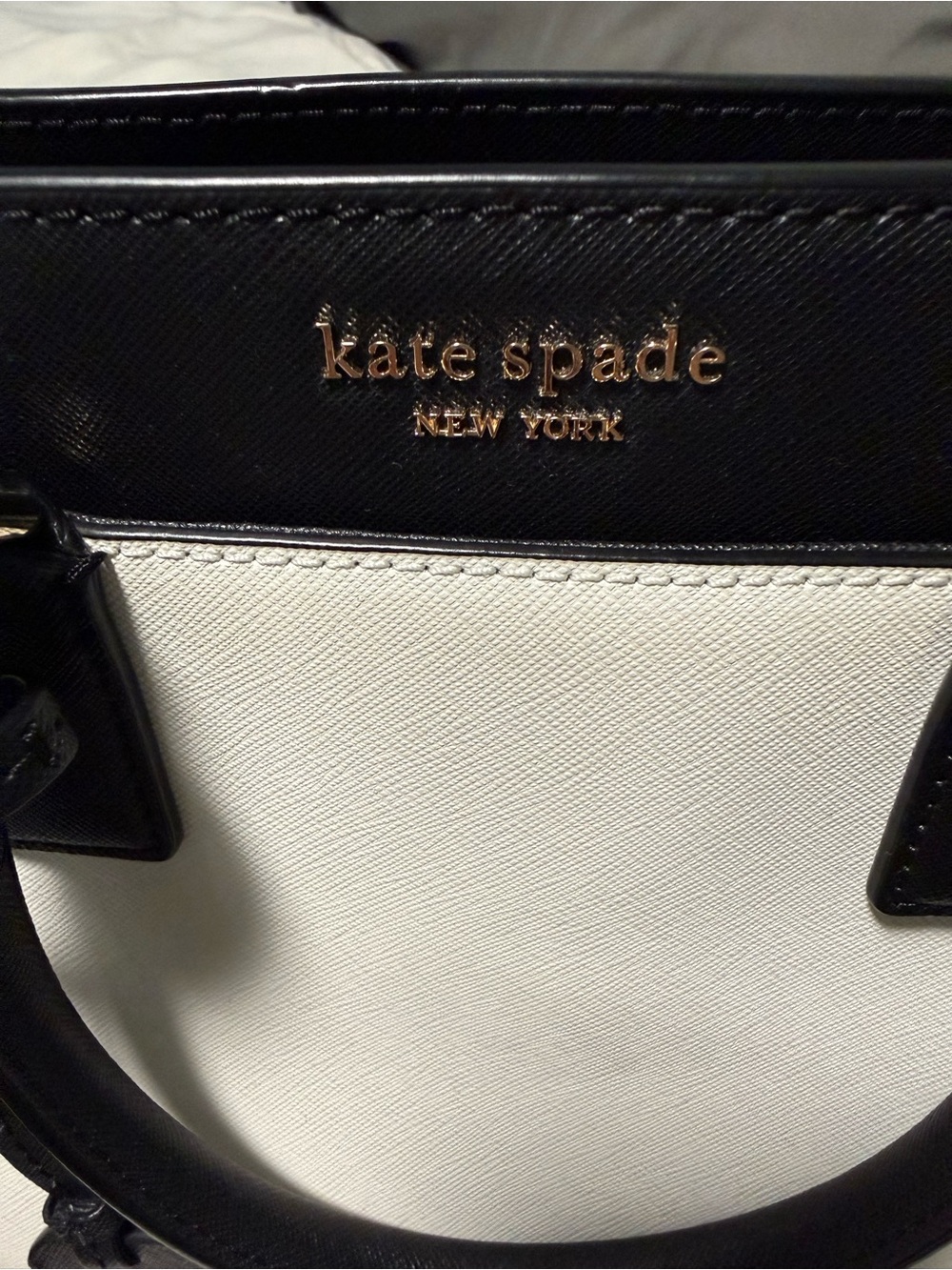 kate spade Two-Tone Cream and Black Satchel